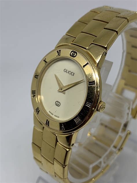 gucci 18k gold watch|gucci gold watches ladies.